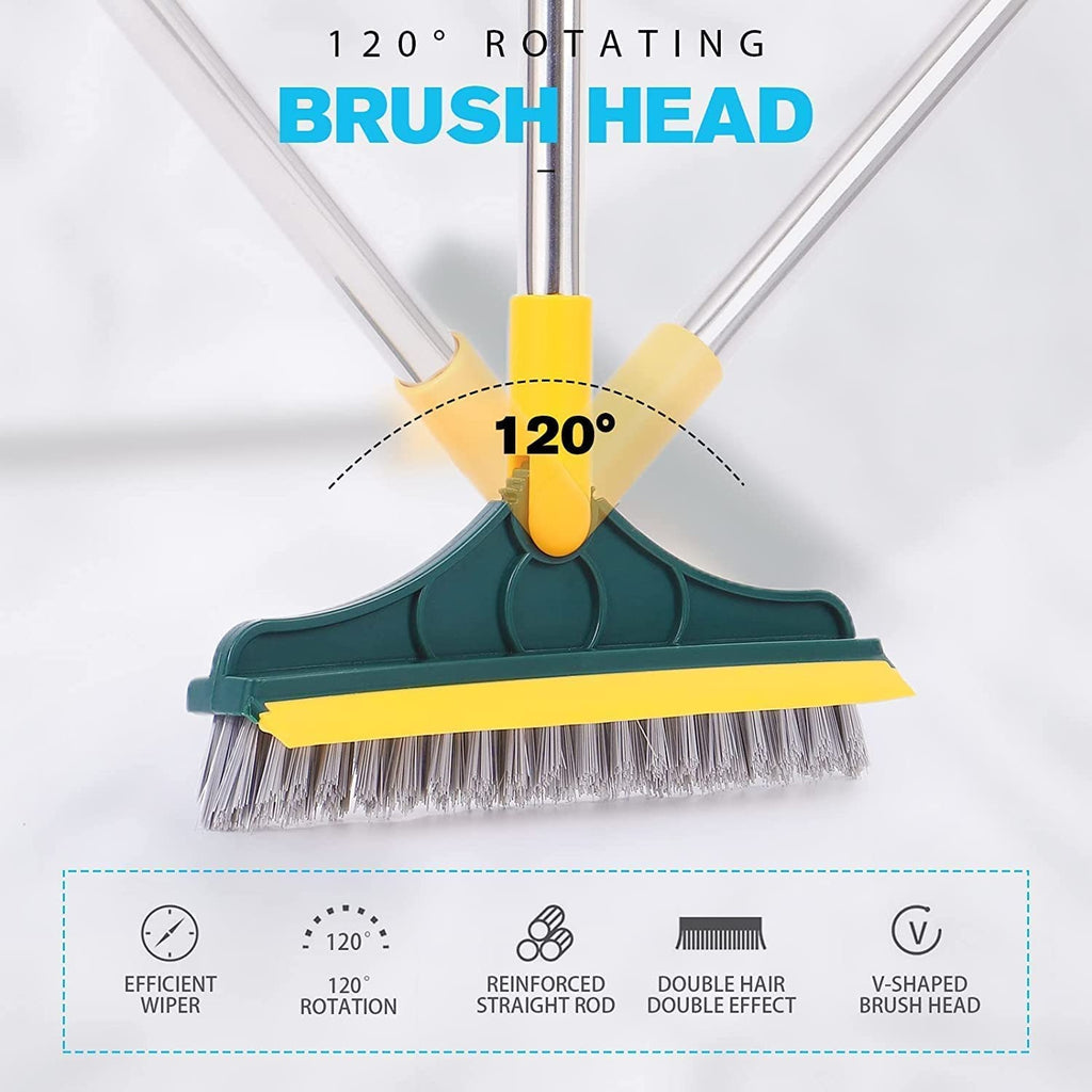 2 In 1 Floor Cleaning Brush Bathroom Tile Windows Floor Cleaning Brush With 120° Rotatable Head